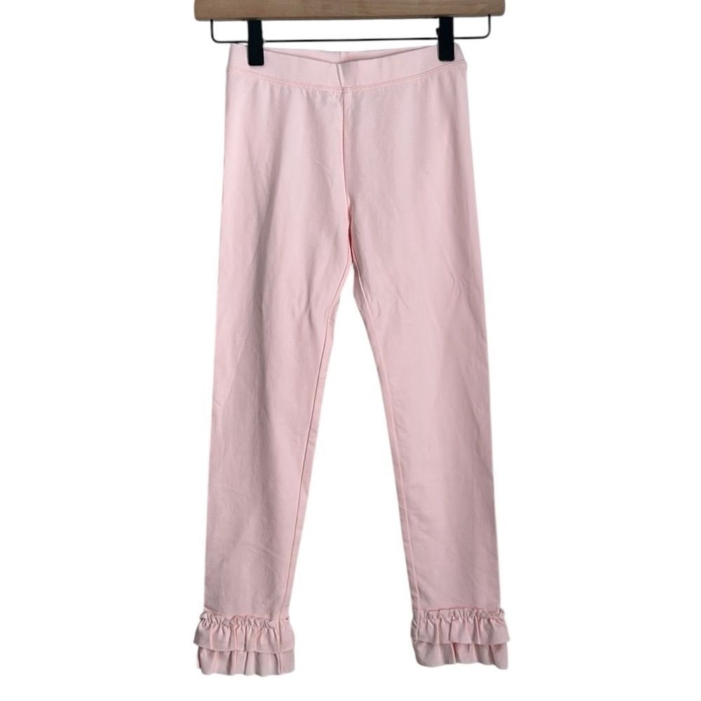 NWOT J. Crew Crewcuts Girls Pink Ruffle Hem Leggings Size 10